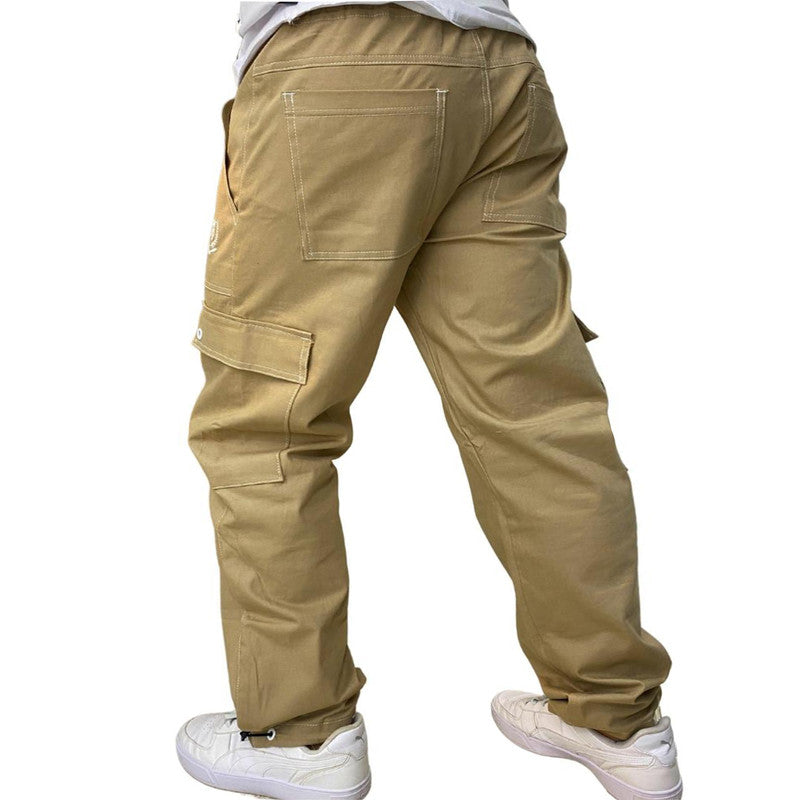 Calça Tradicional Reta Cargo BEGE Street Crew