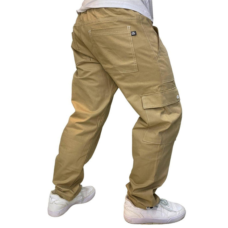 Calça Tradicional Reta Cargo BEGE Street Crew