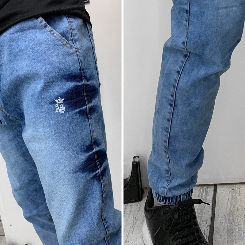 Calça Jogger BLEACHED JEANS Masculina Sarja The KOBE B.