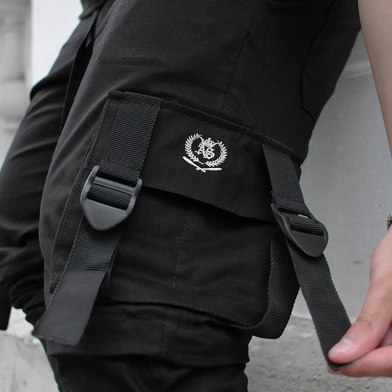 Calça Jogger Masculina PRETA Cargo Track Short