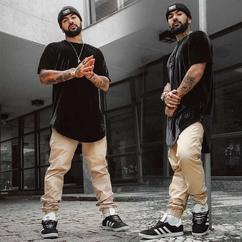 Calça Jogger Masculina BEGE Básica PLUS SIZE