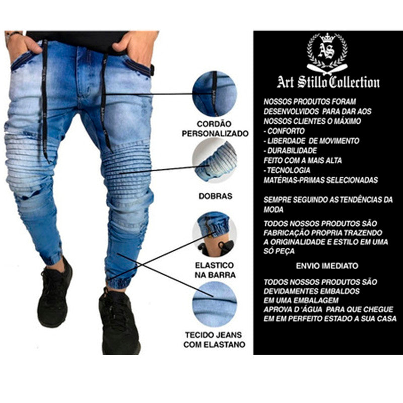 Calça Jogger Masculina JEANS AZUL (RIBANA)