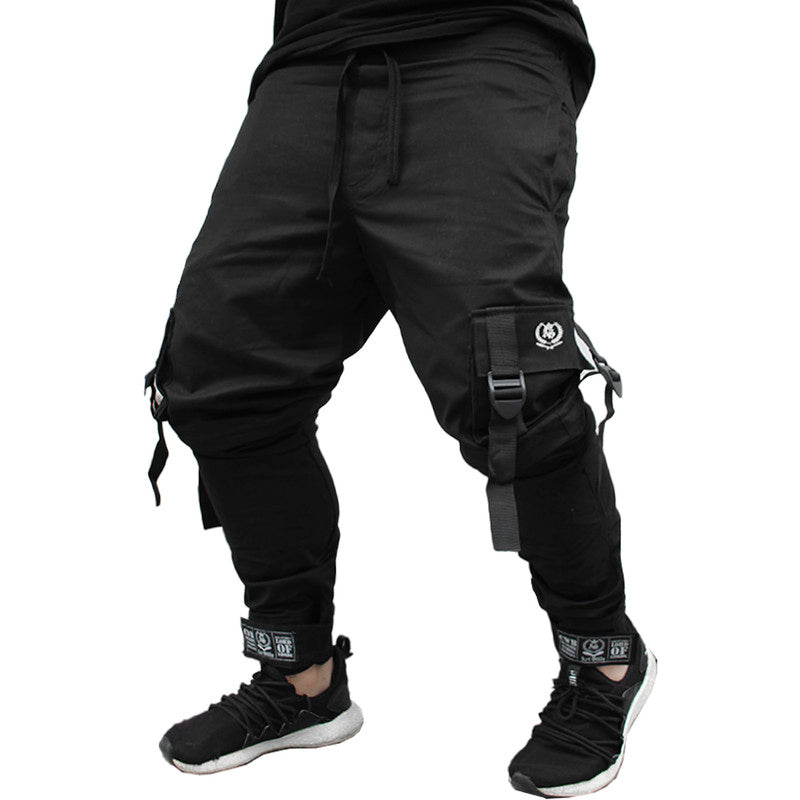 Calça Jogger Masculina PRETA Cargo Track Short PLUS SIZE