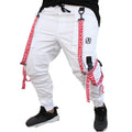 Calça Jogger Masculina BRANCA Trend Suspenders Tracks VERMELHA PLUS SIZE