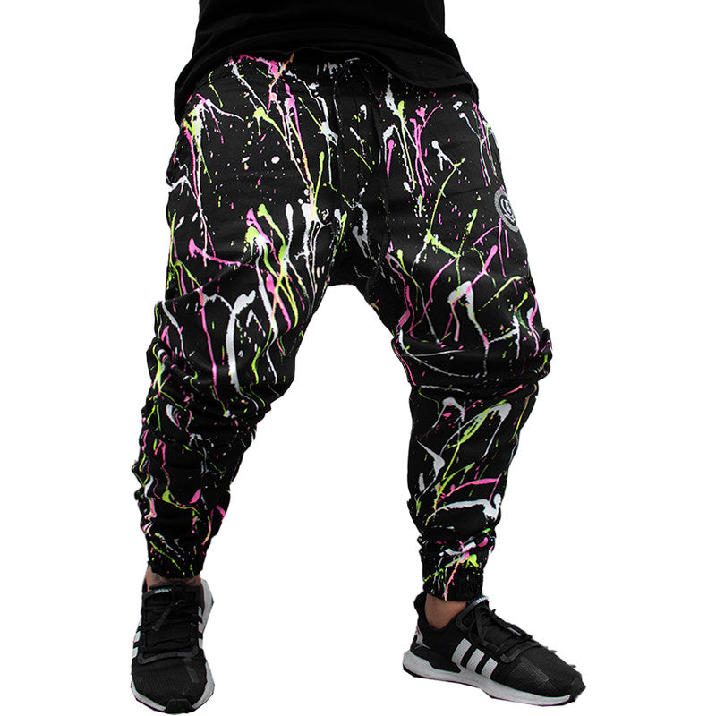 Calça Jogger Masculina PRETA Sarja Pintada Art Stillo