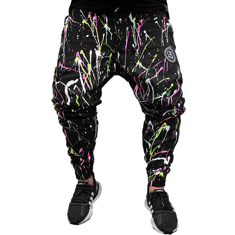 Calça Jogger Masculina PRETA Sarja Pintada Art Stillo