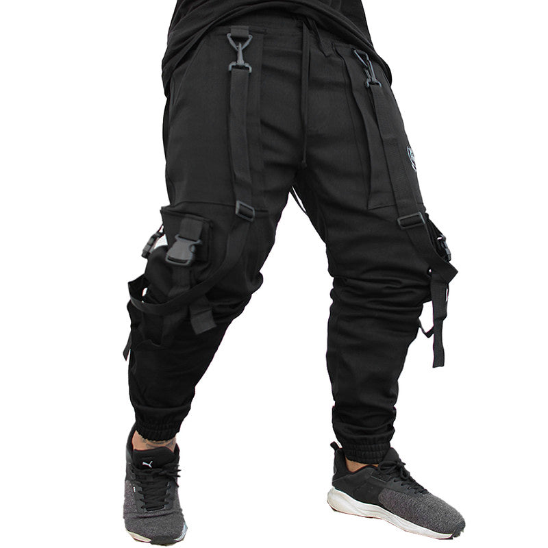 Calça Jogger Masculina PRETA Trend Suspenders Tracks PRETA