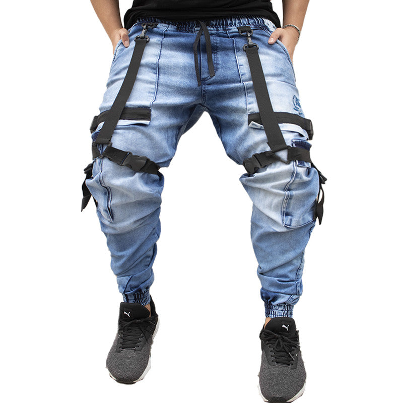 Calça Jogger Masculina JEANS AZUL New Combat Tracks