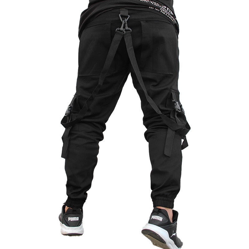 Calça Jogger Masculina PRETA Trend Suspenders Tracks PRETA