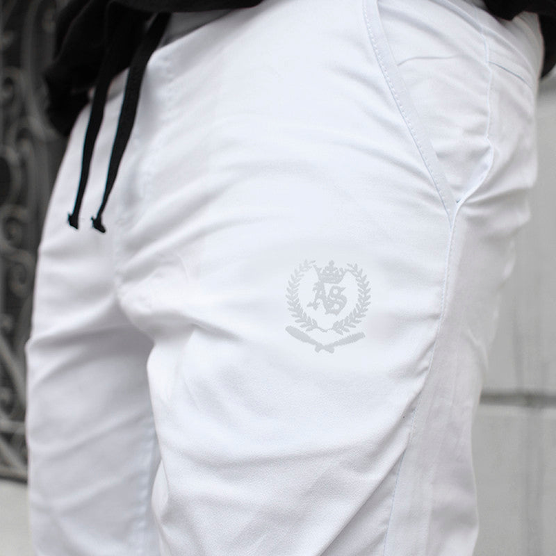 Calça Jogger Masculina BRANCA Básica LOGO BRANCA PLUS SIZE