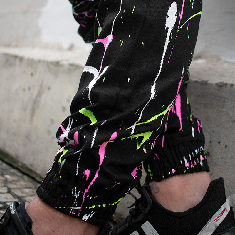 Calça Jogger Masculina PRETA Sarja Pintada Art Stillo