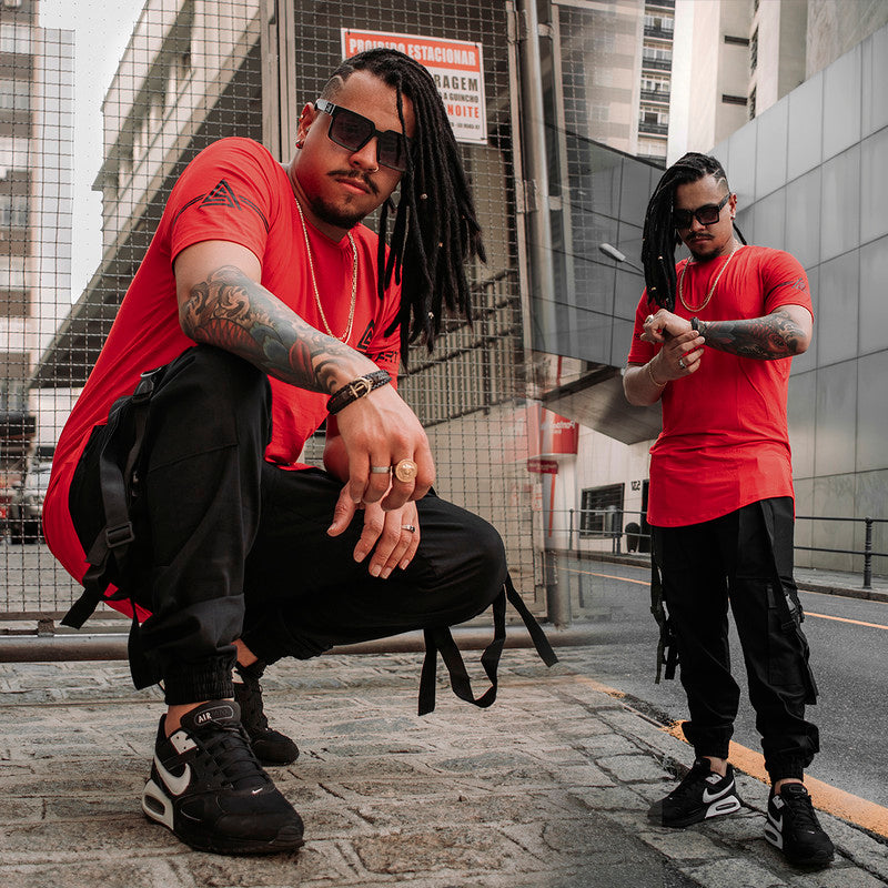 Calça Jogger Masculina PRETA Trend Suspenders Tracks PRETA