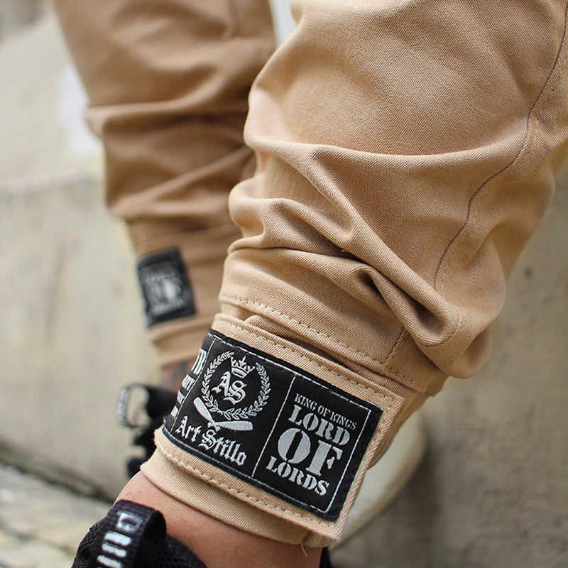 Calça Jogger Masculina BEGE Cargo Track Short