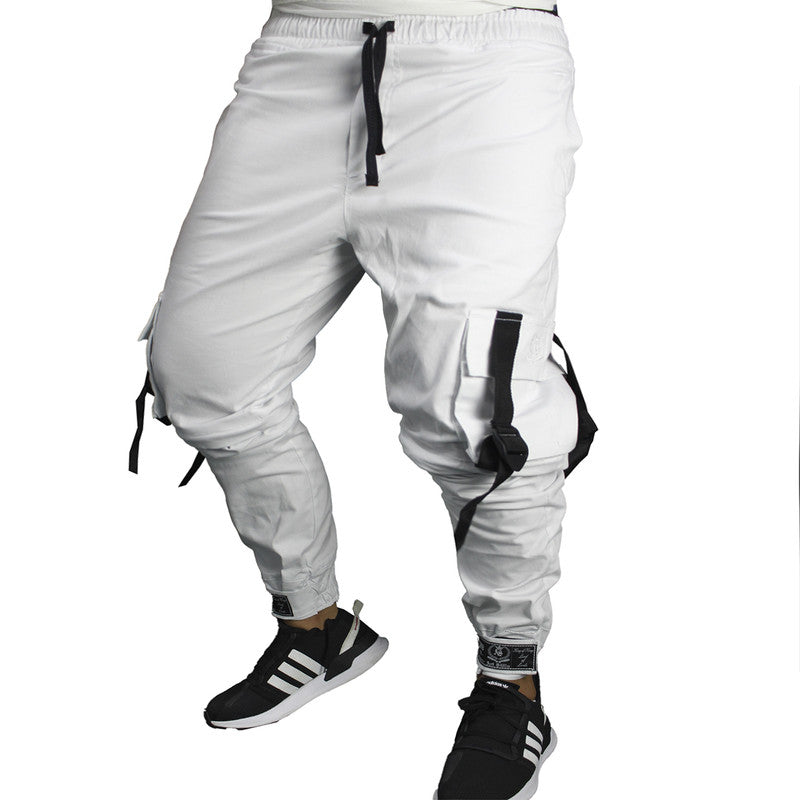 Calça Jogger Masculina BRANCA Cargo Track Short PLUS SIZE