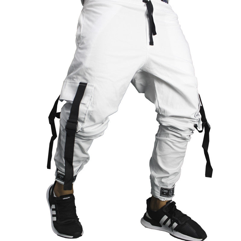 Calça Jogger Masculina BRANCA Cargo Track Short PLUS SIZE