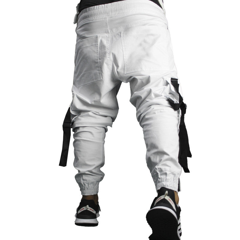 Calça Jogger Masculina BRANCA Cargo Track Short PLUS SIZE