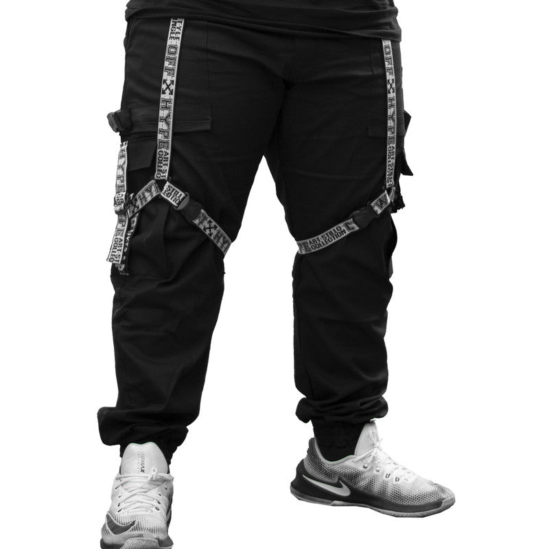 Calça Jogger Masculina PRETA New Combat Tracks BRANCA PLUS SIZE