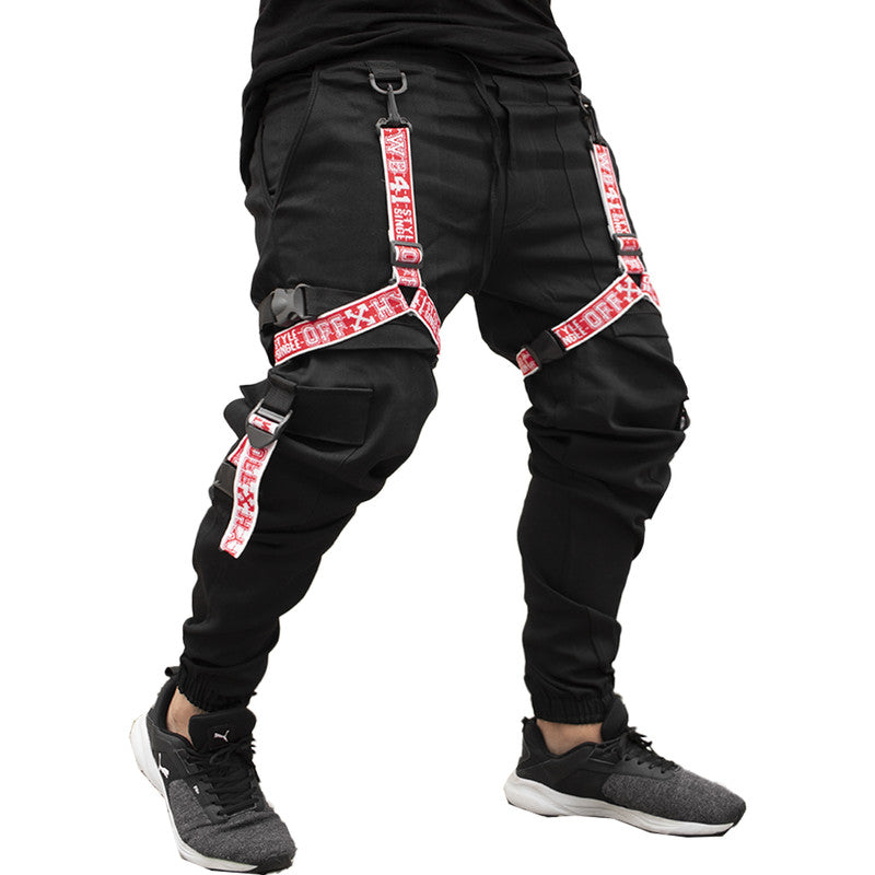 Calça Jogger Masculina PRETA New Combat Tracks VERMELHA PLUS SIZE