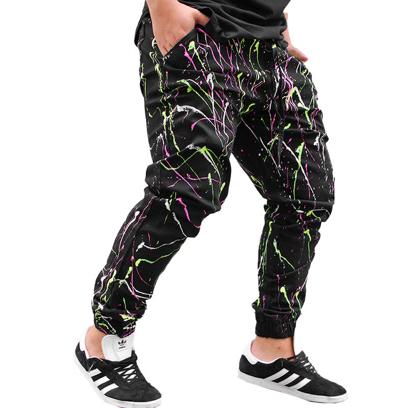 Calça Jogger Masculina PRETA Sarja Pintada Art Stillo PLUS SIZE