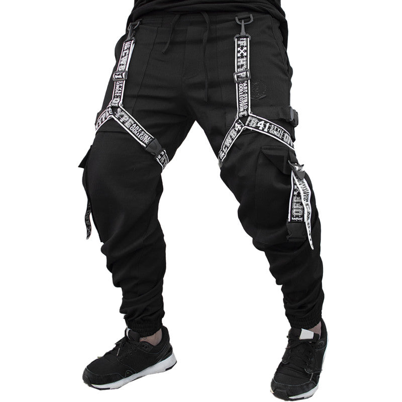 Calça Jogger Masculina PRETA New Combat Tracks BRANCA