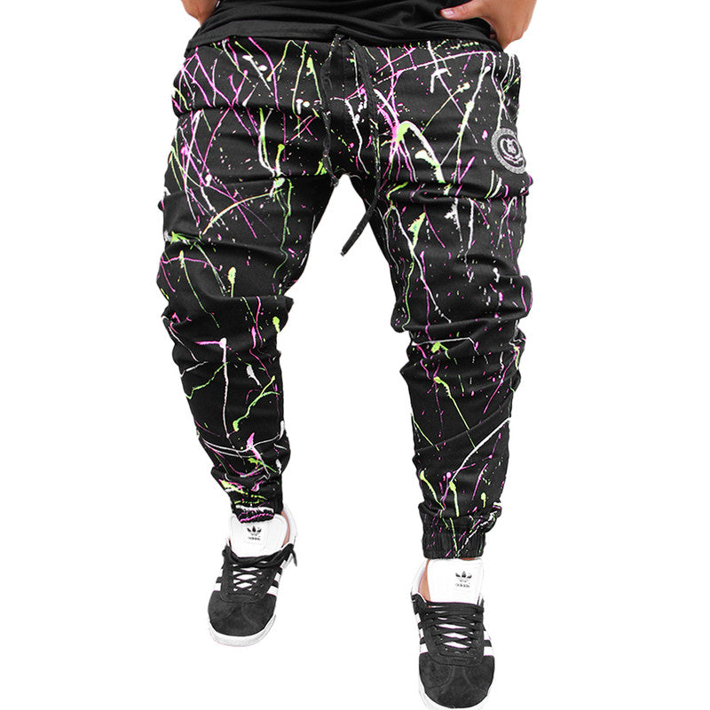 Calça Jogger Masculina PRETA Sarja Pintada Art Stillo PLUS SIZE