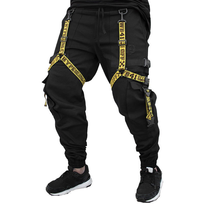 Calça Jogger Masculina PRETA New Combat Tracks AMARELA