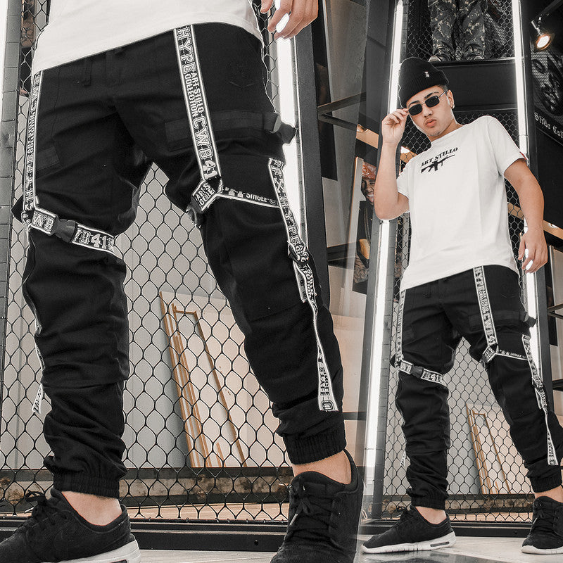 Calça Jogger Masculina PRETA New Combat Tracks BRANCA