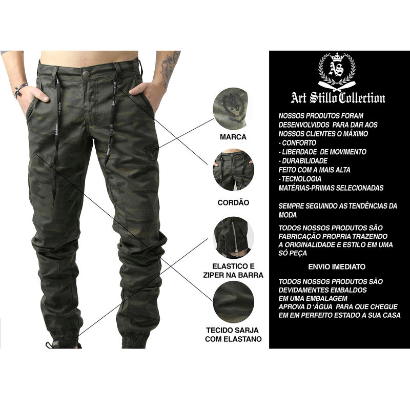 Calça Jogger Masculina CAMUFLADA Básica