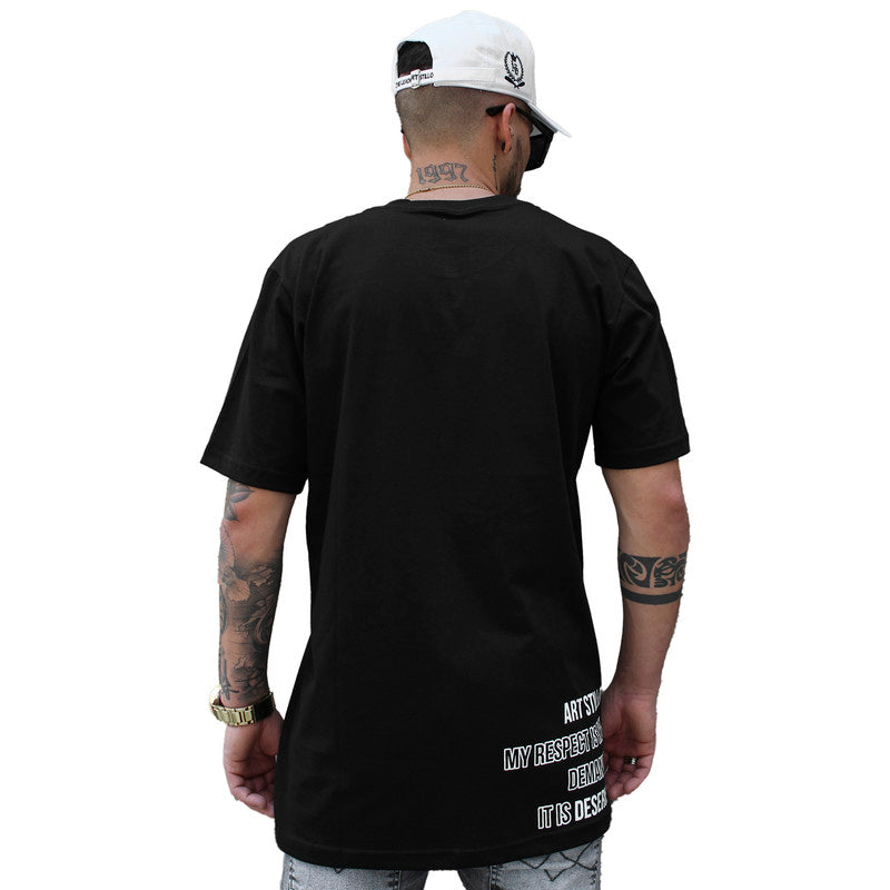 Camiseta Masculina Tradicional PRETA RESPECT