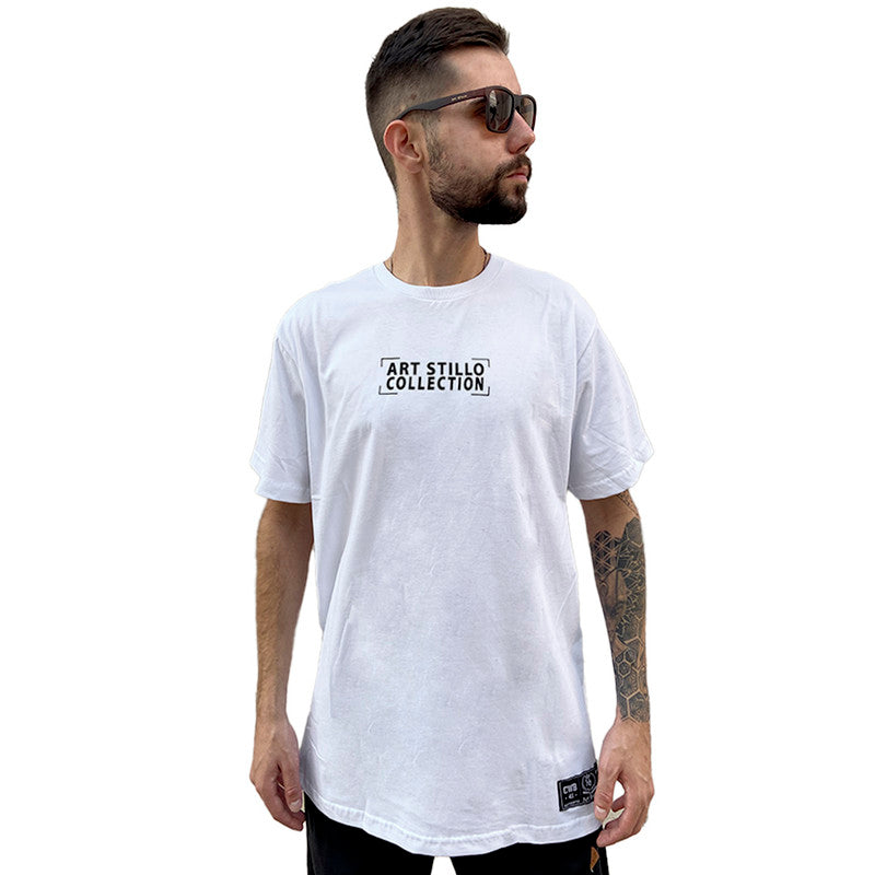 Camiseta Art Stillo Branca Masculina Tradicional Bussiness Leader