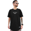 Camiseta Art Stillo Masculina Preta Long Line Winner Make Don't Excuses
