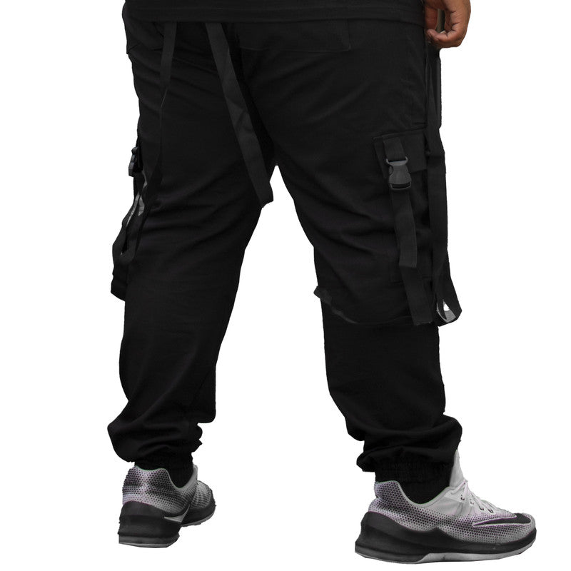 Calça Jogger Masculina PRETA Trend Suspenders Tracks PRETA PLUS SIZE