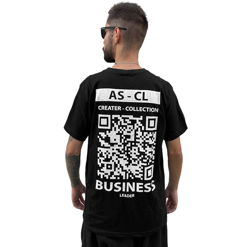 Camiseta Art Stillo Preta Masculina Tradicional Bussiness Leader