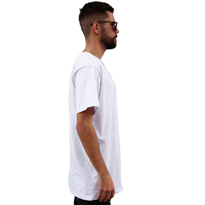 Camiseta Art Stillo Branca Masculina Tradicional Make Monei not Friends