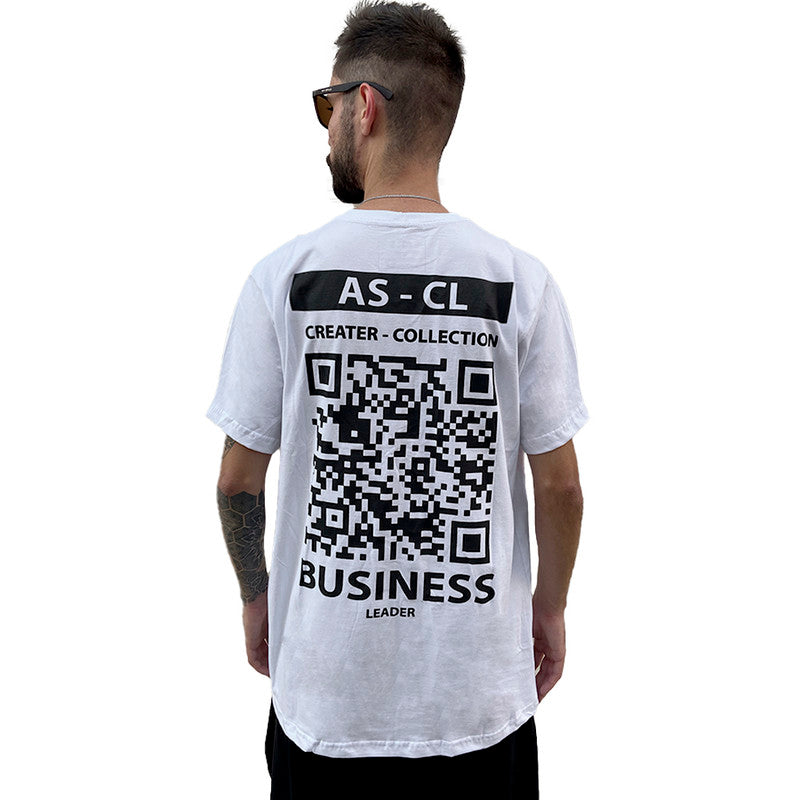 Camiseta Art Stillo Branca Masculina Tradicional Bussiness Leader