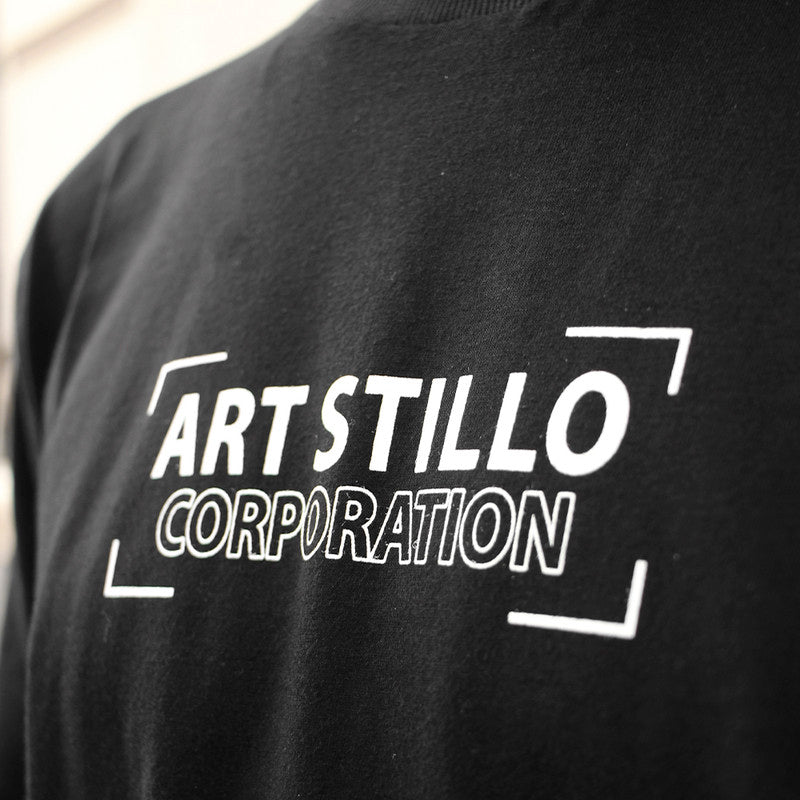 Camiseta Art Stillo Masculina Preta  Long Line Attention