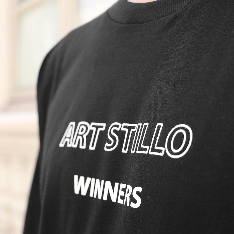 Camiseta Art Stillo Masculina Preta Long Line Winner Make Don't Excuses