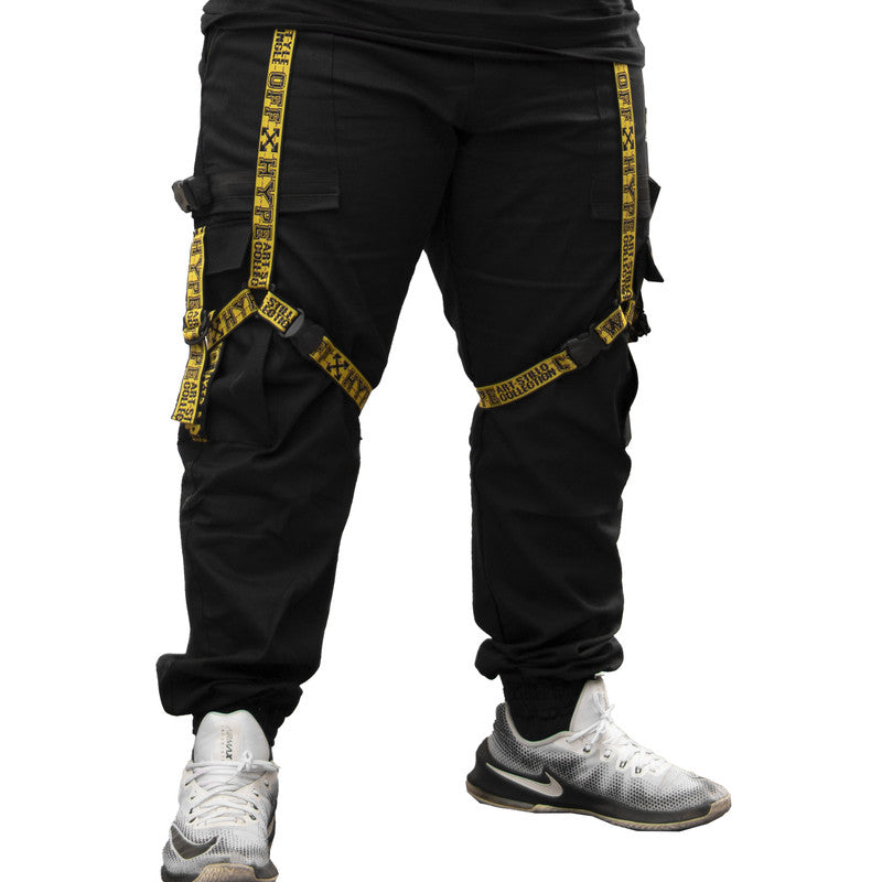 Calça Jogger Masculina PRETA New Combat Tracks AMARELA PLUS SIZE