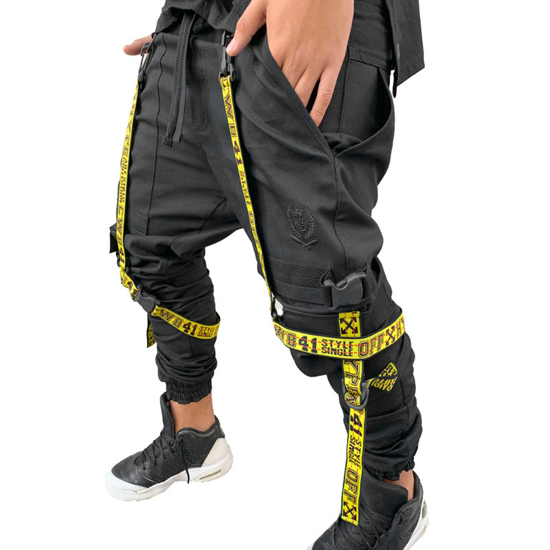 Calça Jogger Masculina PRETA New Combat Tracks AMARELA PLUS SIZE