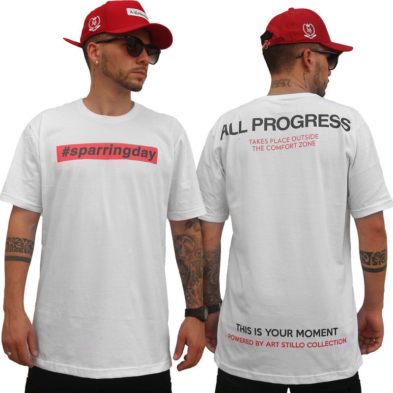 Camiseta Masculina Tradicional BRANCA SPARRINGDAY