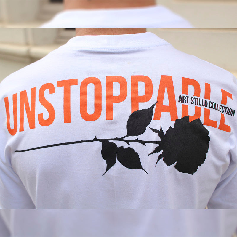 Camiseta Masculina Tradicional  BRANCA UNTOPPABLE