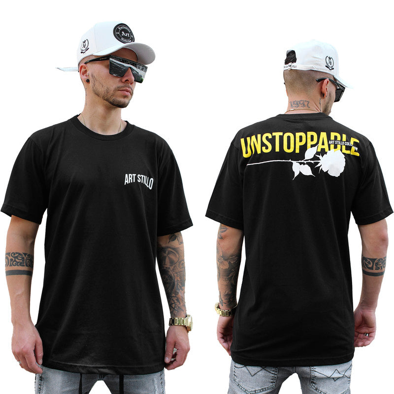 Camiseta Masculina Tradicional PRETA UNTOPPABLE