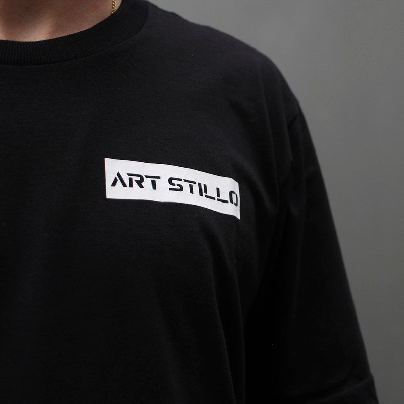 Camiseta Masculina Tradicional  PRETA ART LOGO