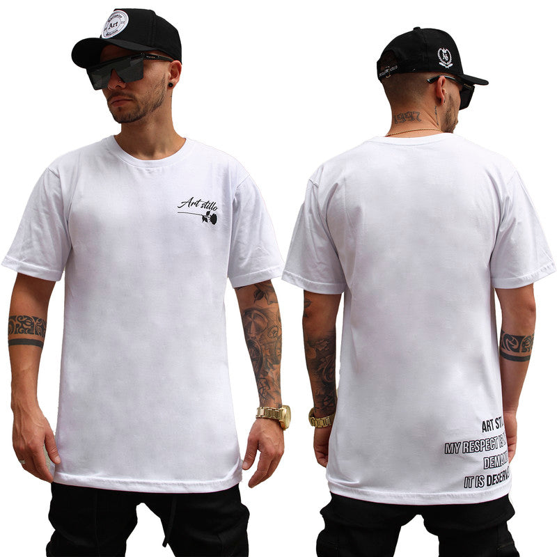 Camiseta Masculina Tradicional BRANCA RESPECT