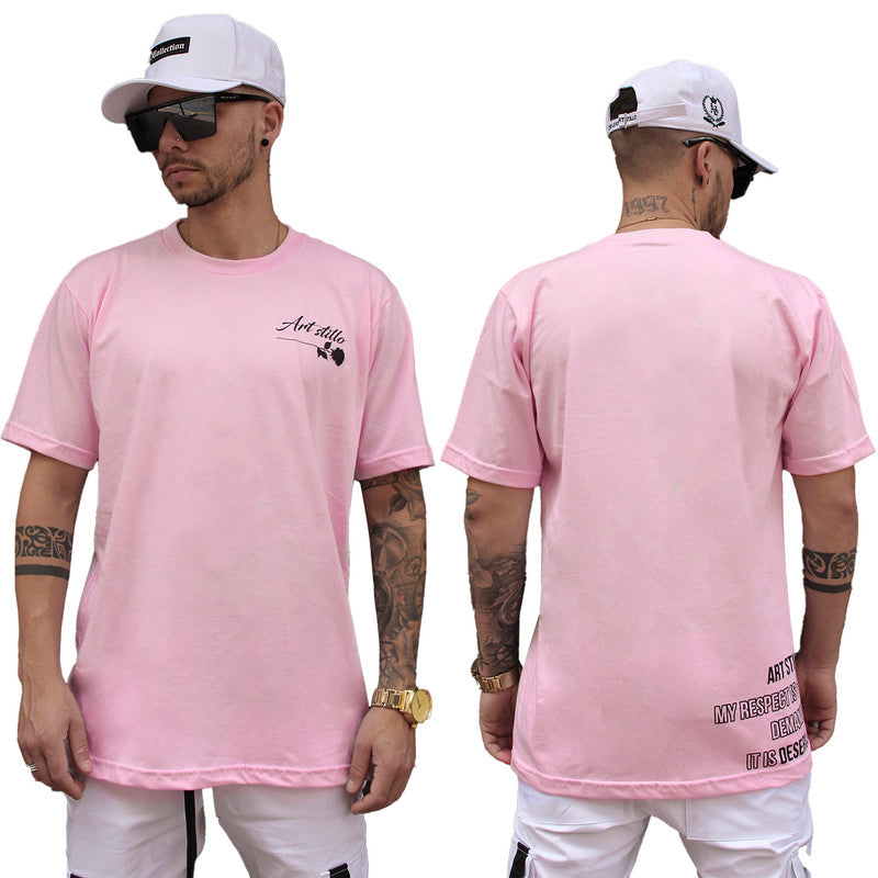 Camiseta Masculina Tradicional ROSA RESPECT