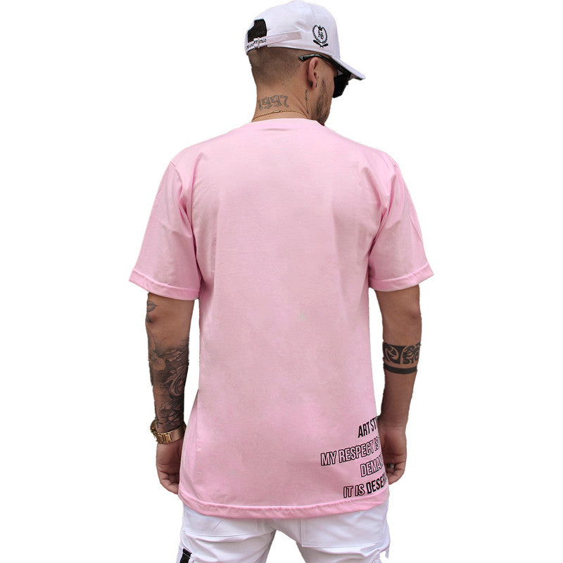 Camiseta Masculina Tradicional ROSA RESPECT