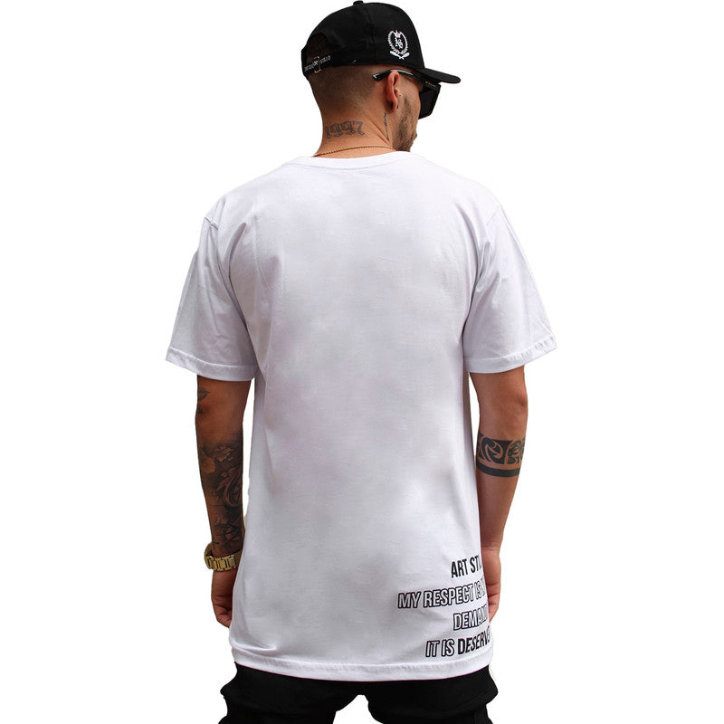 Camiseta Masculina Tradicional BRANCA RESPECT