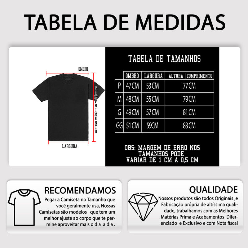 Camiseta Masculina Tradicional PRETA SPARRINGDAY